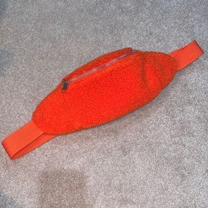 Bright Orange/ red sherpa Fanny pack